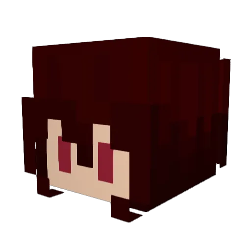 utorada Minecraft avatar head, 3D render
