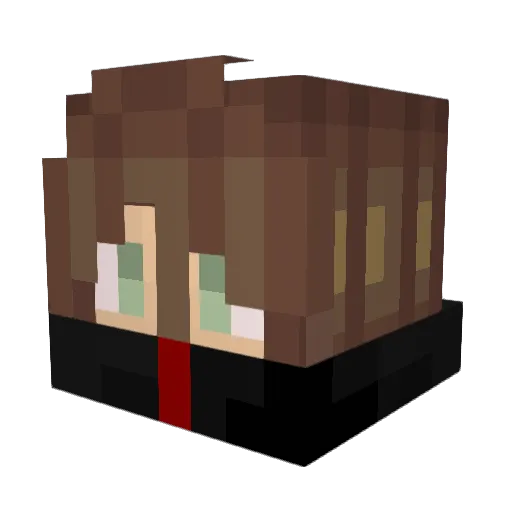 utozik Minecraft avatar head, 3D render