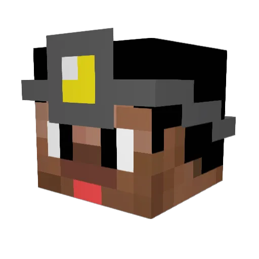 utqusahin Minecraft avatar head, 3D render
