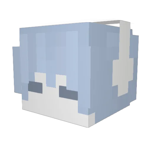 utqwer Minecraft avatar head, 3D render