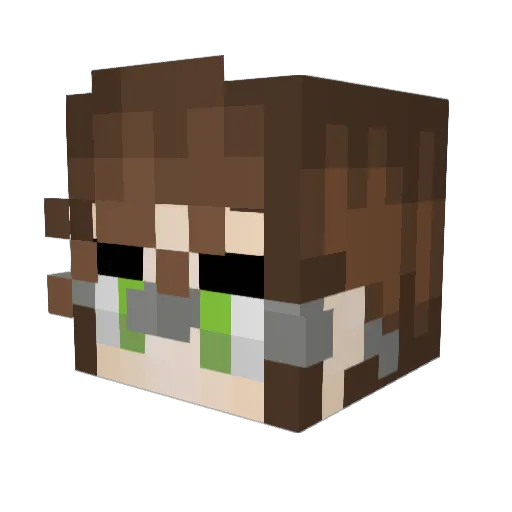 utsl Minecraft avatar head, 3D render