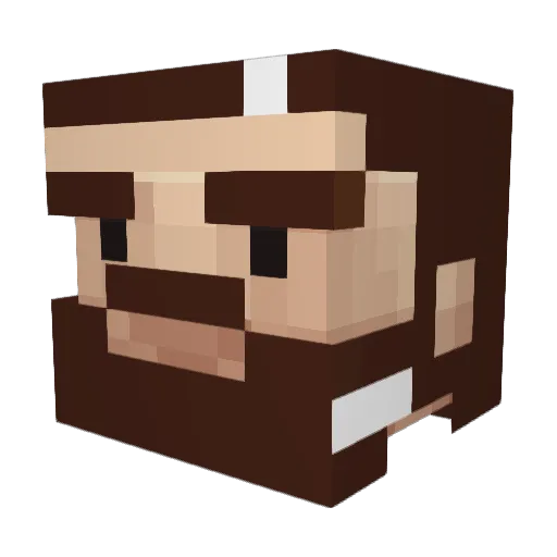utteputty Minecraft avatar head, 3D render
