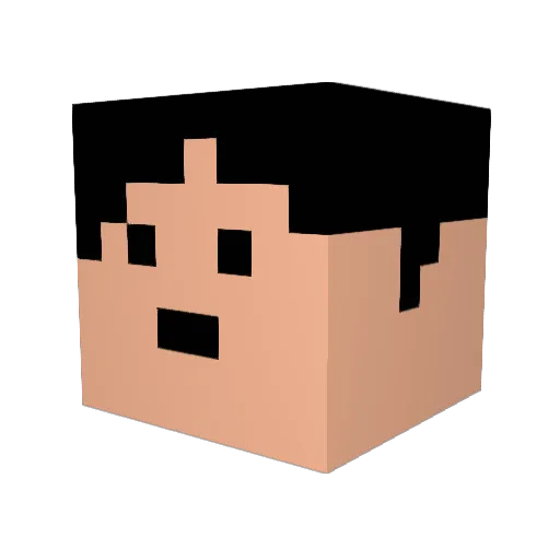 uttii0401 Minecraft avatar head, 3D render