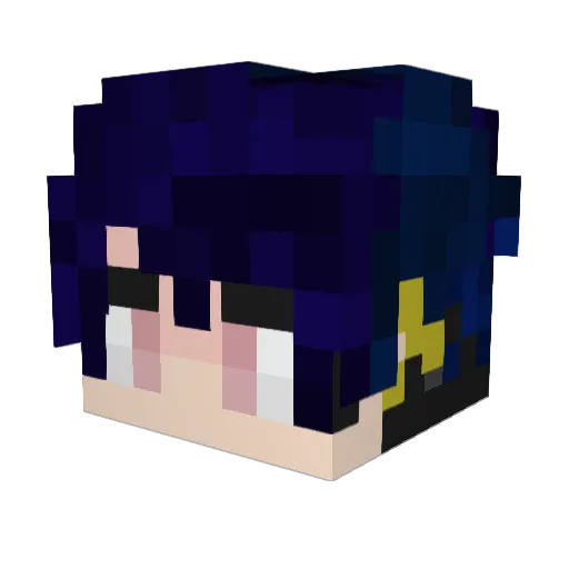 utto_2525 Minecraft avatar head, 3D render