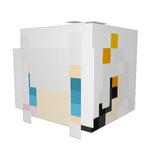 utuki000 Minecraft avatar head, 3D render