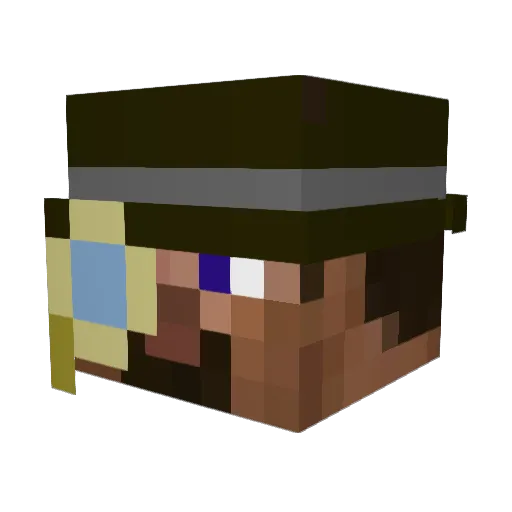 utwolfman Minecraft avatar head, 3D render