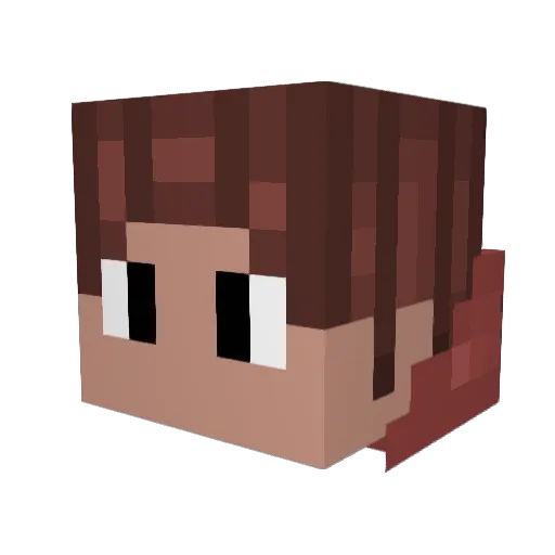 utxo Minecraft avatar head, 3D render