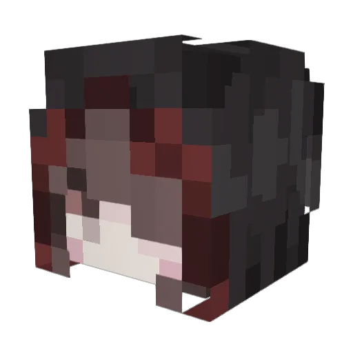 uuaau Minecraft avatar head, 3D render