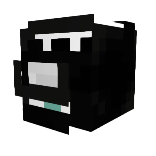uuap Minecraft avatar head, 3D render