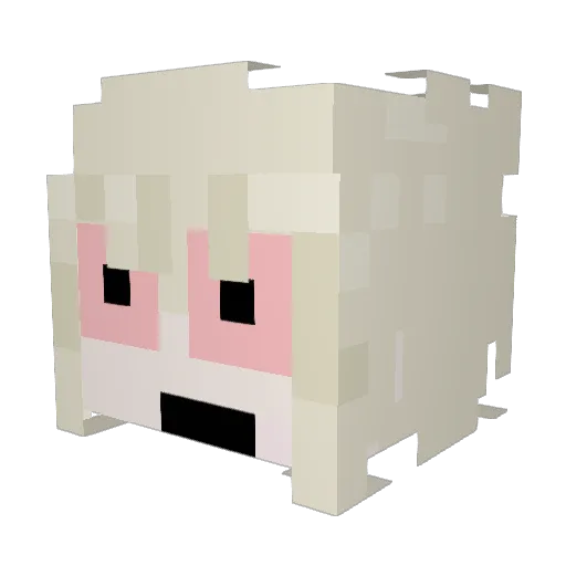 uucy Minecraft avatar head, 3D render