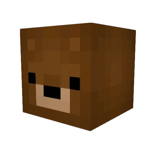 uuel Minecraft avatar head, 3D render