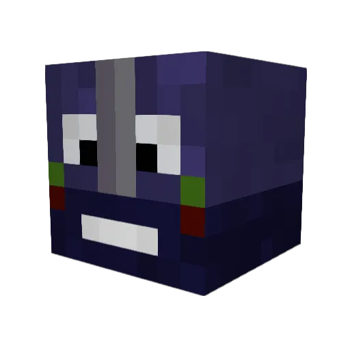 uulongg Minecraft avatar head, 3D render
