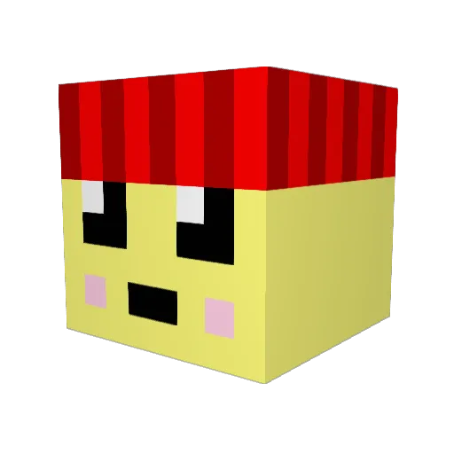 uuma_yochann Minecraft avatar head, 3D render