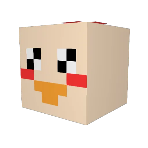 uunnnnn Minecraft avatar head, 3D render