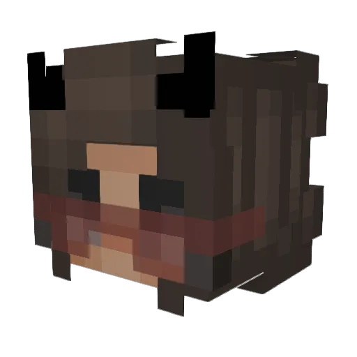 uunoriginal Minecraft avatar head, 3D render