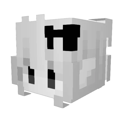 uuoc Minecraft avatar head, 3D render