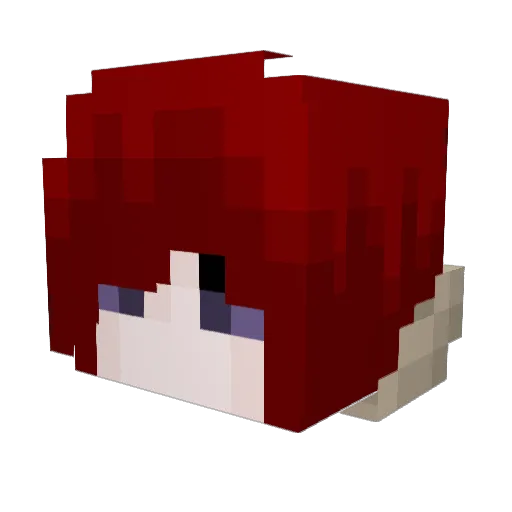 uurnyy Minecraft avatar head, 3D render