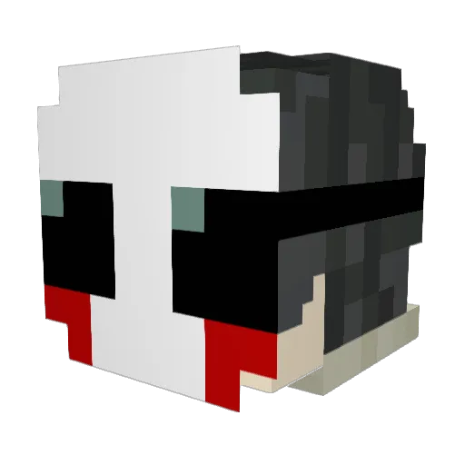 uusuke Minecraft avatar head, 3D render