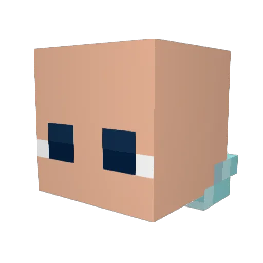 uutk Minecraft avatar head, 3D render