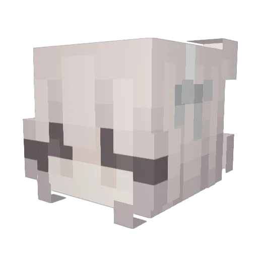 uuuj Minecraft avatar head, 3D render