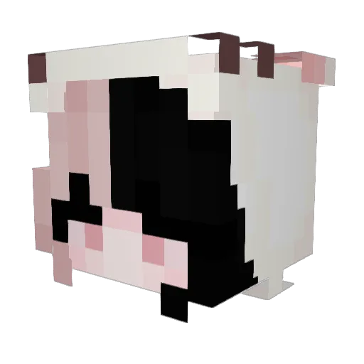 uvdva7z Minecraft avatar head, 3D render