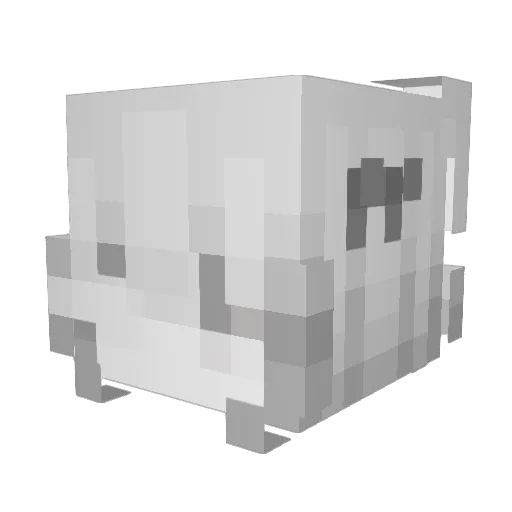 uvhu Minecraft avatar head, 3D render