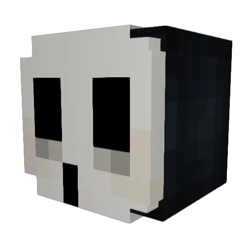 uvmv Minecraft avatar head, 3D render