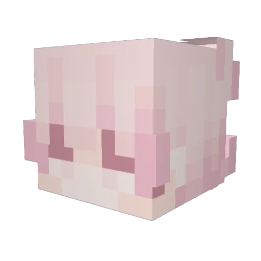 uvuwu Minecraft avatar head, 3D render