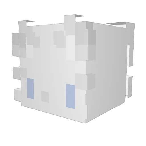 uw1_ Minecraft avatar head, 3D render