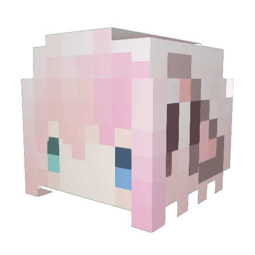 uwa Minecraft avatar head, 3D render