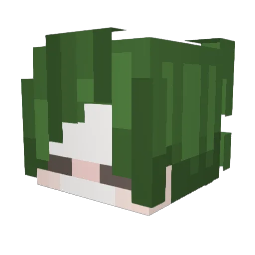 uwaio Minecraft avatar head, 3D render
