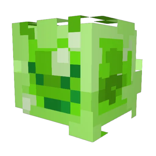 uweeSlime Minecraft avatar head, 3D render