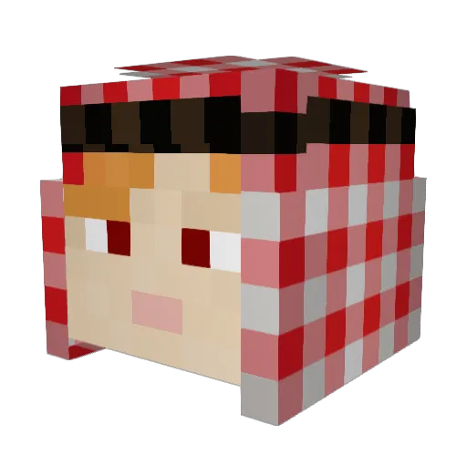 uweiadawi Minecraft avatar head, 3D render