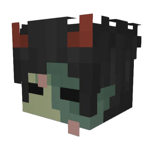 uwff Minecraft avatar head, 3D render