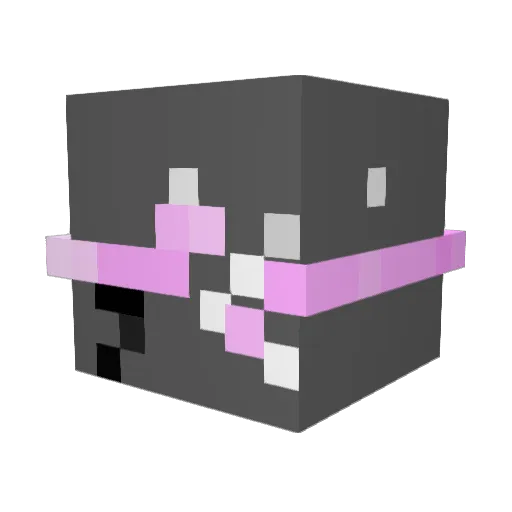 uwfx Minecraft avatar head, 3D render