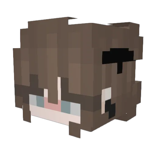 uwmuuh Minecraft avatar head, 3D render