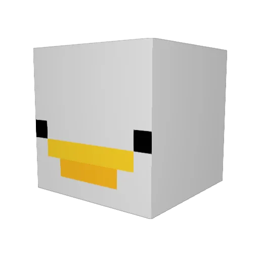 uwuApricots Minecraft avatar head, 3D render