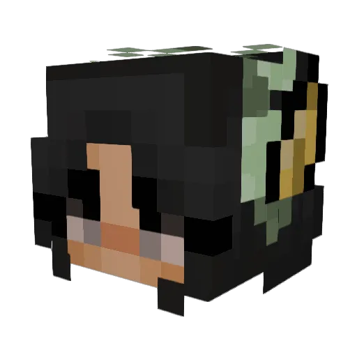 uwuJojo Minecraft avatar head, 3D render