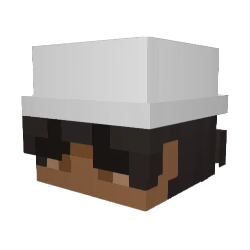 uwuShiro Minecraft avatar head, 3D render