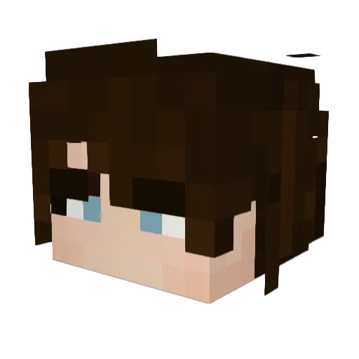 uwucheidt Minecraft avatar head, 3D render