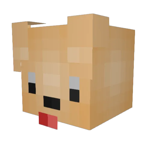uwuflets Minecraft avatar head, 3D render