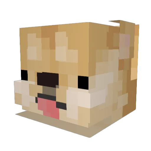 uwufran Minecraft avatar head, 3D render