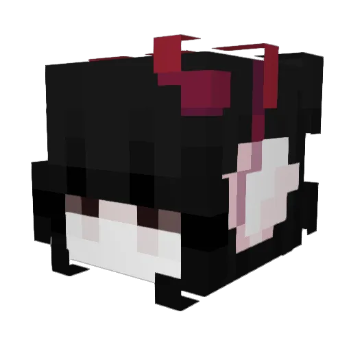 uwulevi Minecraft avatar head, 3D render