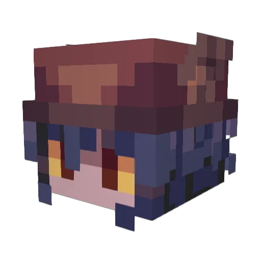 uwumakii Minecraft avatar head, 3D render