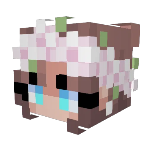 uwumarie Minecraft avatar head, 3D render