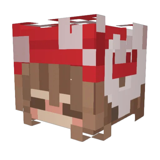 uwumemiko Minecraft avatar head, 3D render