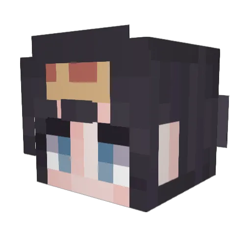 uwus Minecraft avatar head, 3D render