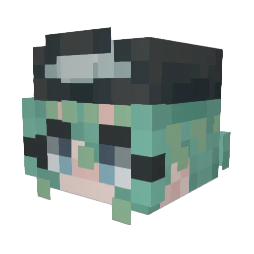 uwusitauwu Minecraft avatar head, 3D render