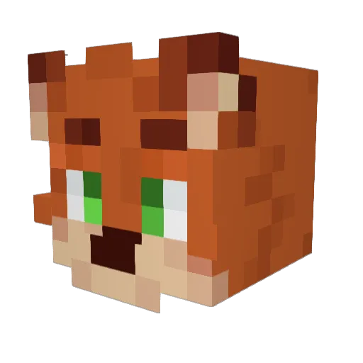 uwuslaw Minecraft avatar head, 3D render