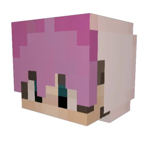 uwuvexx Minecraft avatar head, 3D render
